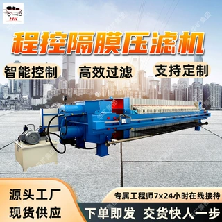 程控高压隔膜压滤机 脱水彻底 污泥化工固液分离设备 全自动