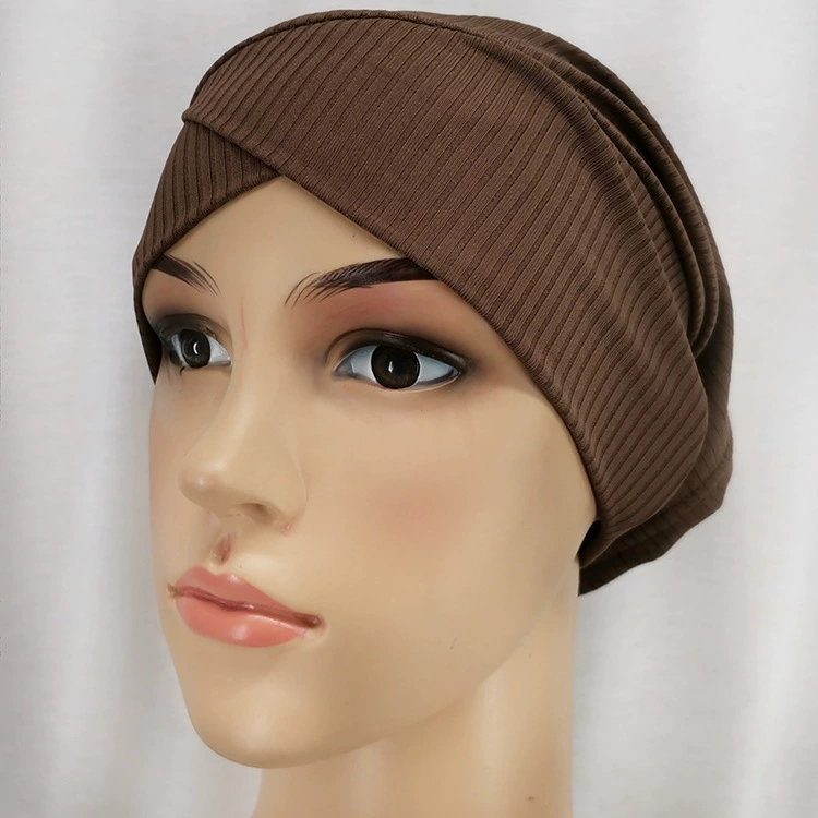 Плоский цялый клок wholesale pit strip sweat cloth forehead cross cap elastic good base cap Muslim ladies Arabic tube cap