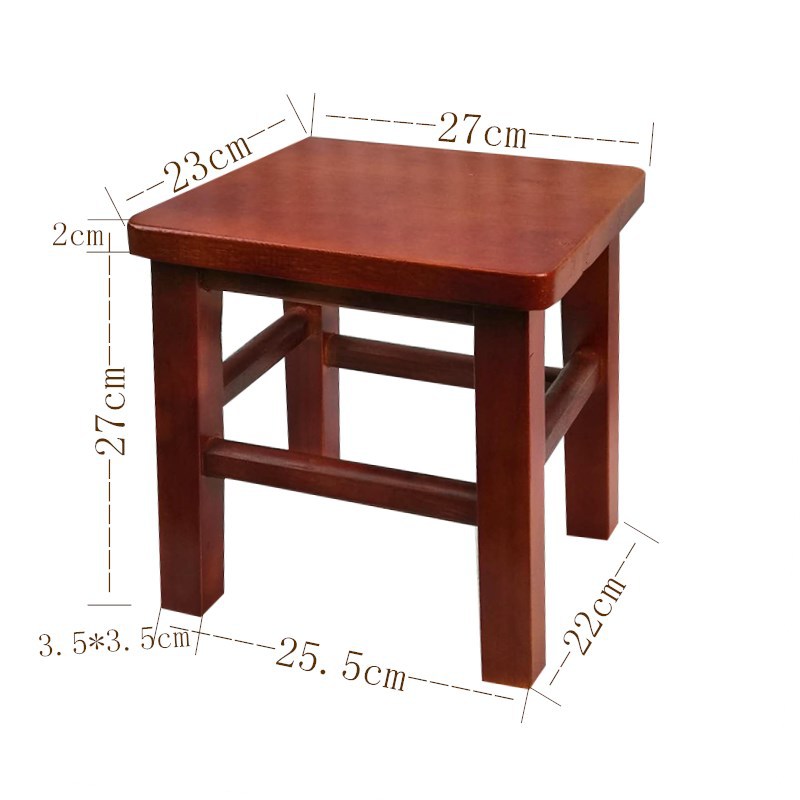 Fábrica directa taburetes cuadrados de madera sólida, taburetes caseros pequeños para adultos, taburetes bajos para niños, taburetes de cambio de zapatos, taburetes cuadrados de madera, taburetes de comedor image 13