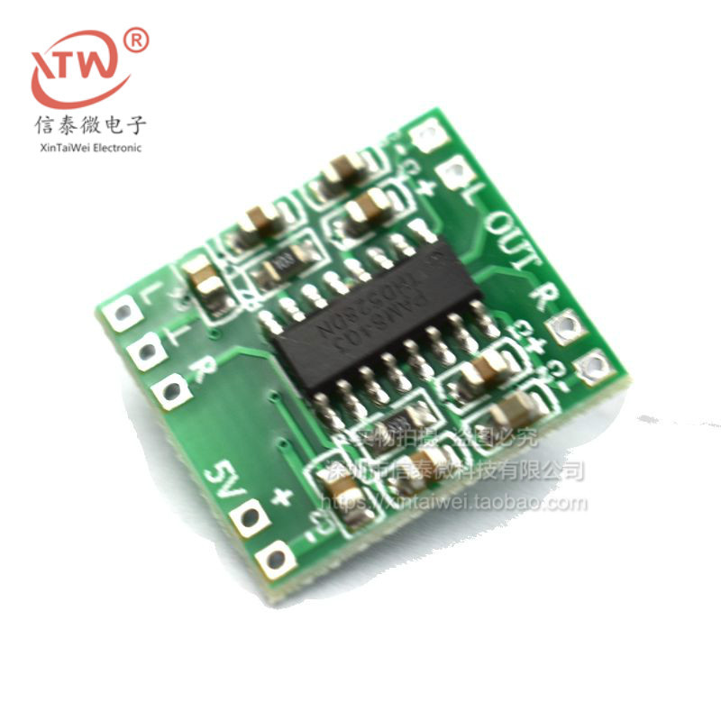 Módulo de tablero de amplificación de potencia digital en miniatura 2 * 3W clase D pam8403 de alta eficiencia 2,5 a 5v alimentado por USB image 2