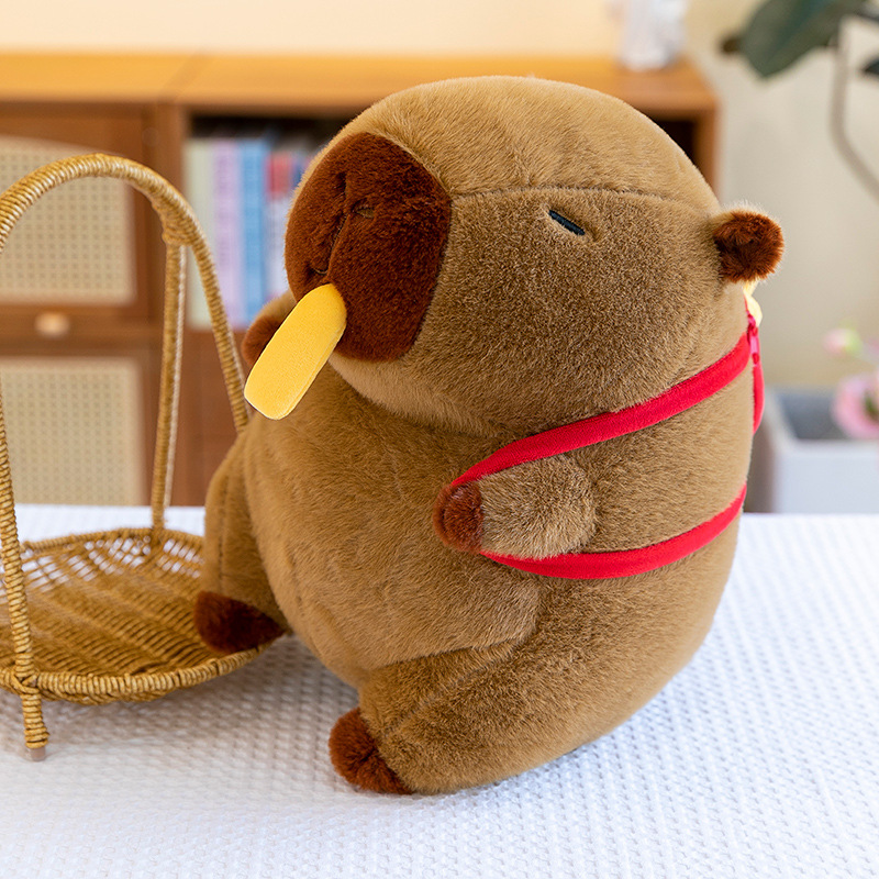 국경을 넘는 대외 무역 핫셀러 플러시 감자 튀김 CAPIBALA CAPYBARA 감자 튀김은 배낭을 당길 수 부티크 물을 열 수 있습니다