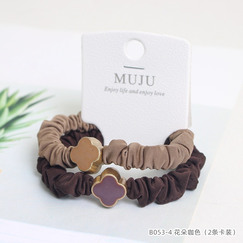 [Carga de tarjeta] sensación de alto nivel coreano de cabello de código de barras de moda de alta elasticidad de cabello anillo de cabello correa de cola de caballo