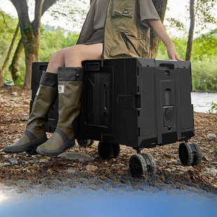 N5A New Outdoor Camper Strong Load-Bearing Extra Large Cart Foldableing Portable Picnic Stall Trolley