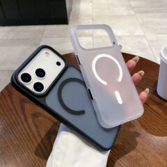 适用iPhone17promax手机壳磁吸苹果17磨砂肤感壳17pro保护套大孔