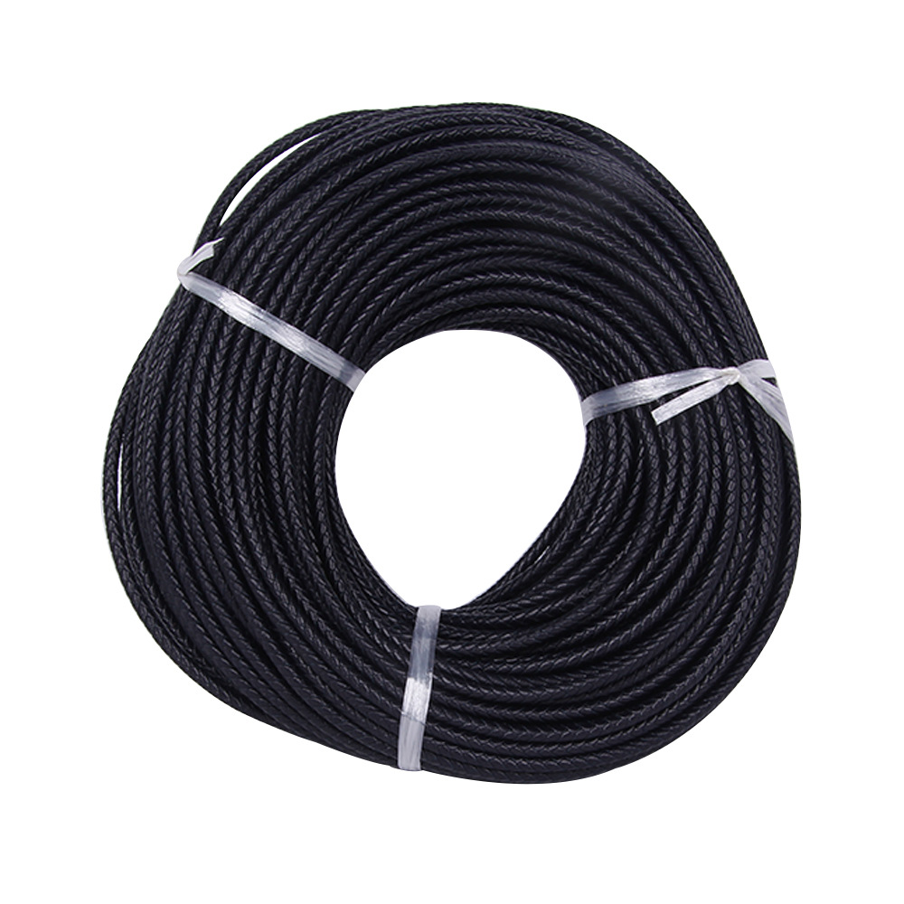 Pulsera de cuerda de cuero de vaca de primera capa cuerda de cuero Zhou Sheng mismo estilo cuerda de cuero tejida adecuada para Zhou Sheng cuentas de la suerte accesorios de joyería de oro duro