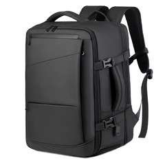 新款男士双肩包高级感可扩容商务大容量手提双肩包短途出差电脑包