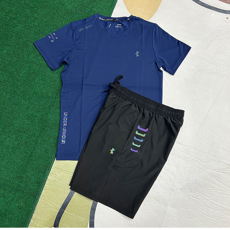 Hombres nuevos al por mayor deportes de secado rápido transpirables de manga corta camiseta de entrenamiento de hielo suelta chaqueta casual fitness