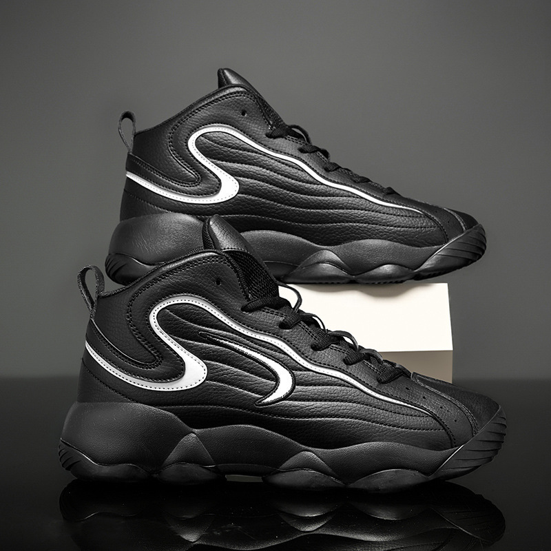 Zapatos deportivos de hombre otoño 2025 nuevos zapatos de cuero de moda coreana de comercio exterior de tamaño grande 48 zapatos de baloncesto image 2