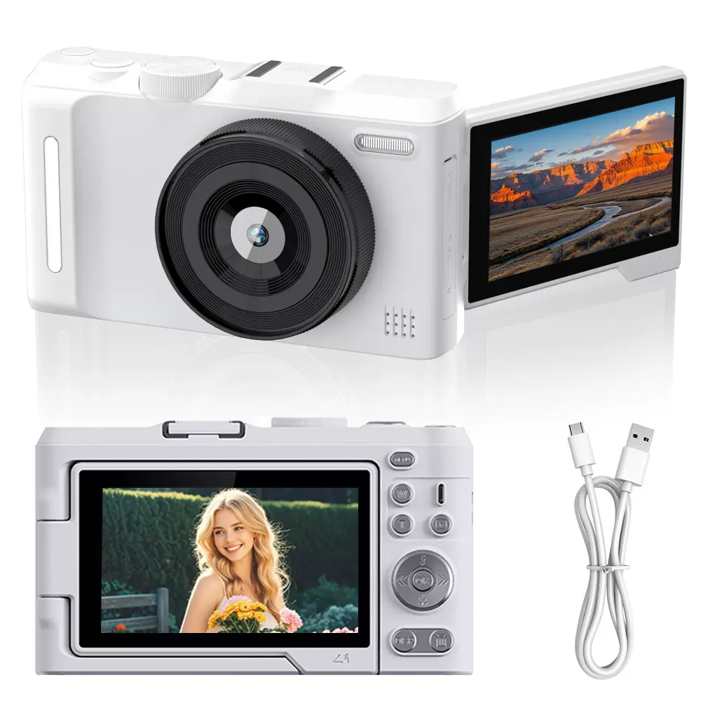 跨境外贸复古5K微单数码相机3寸翻转屏幕学生自拍家用ccd相机厂家