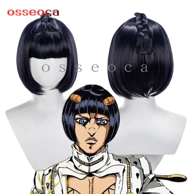 Osseoca Jojo's Bizarre Adventure Golden Wind Bruno Bucciarati Cos Wig 367