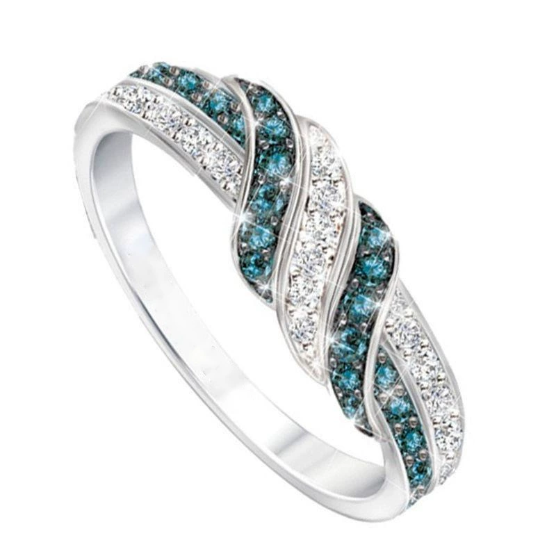 (Cross-border trading), sophisticated fashionable white sapphire ring, wish, with gem