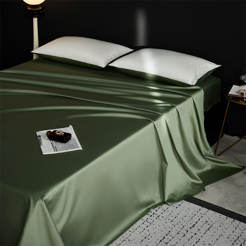 Sábana de algodón de fibra larga de Xinjiang de alta gama pieza individual 100s algodón puro algodón simple y doble edredón grueso funda de almohada de tres piezas