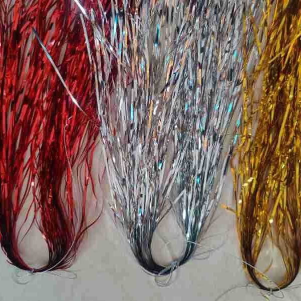 扁形金葱裁剪条大红葱紫罗兰葱裁切条扁带2毫米宽度散装香槟金丝