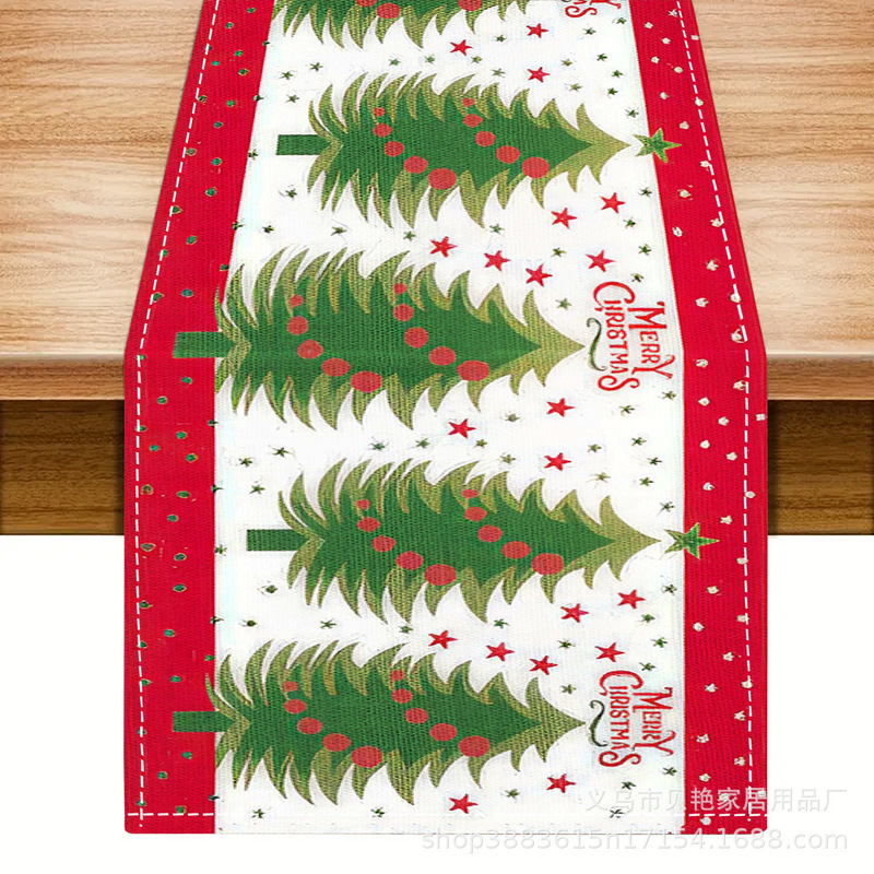 Amazonクロスボーダー新しいクリスマステーブルフラグ工場直販冬雪だるまサンタクロースプリントプレースマット|undefined