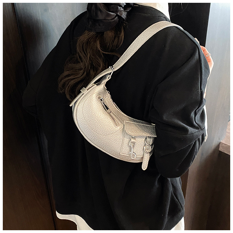 Underarm trendy and fashionable dumpling bag for women, simple and versatile Korean style single-shoulder bag, 2025 new niche design crossbody bag undefined