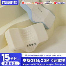 跨境热卖慢回弹异型护颈枕侧睡枕单人护颈记忆枕按摩石颗粒可代发