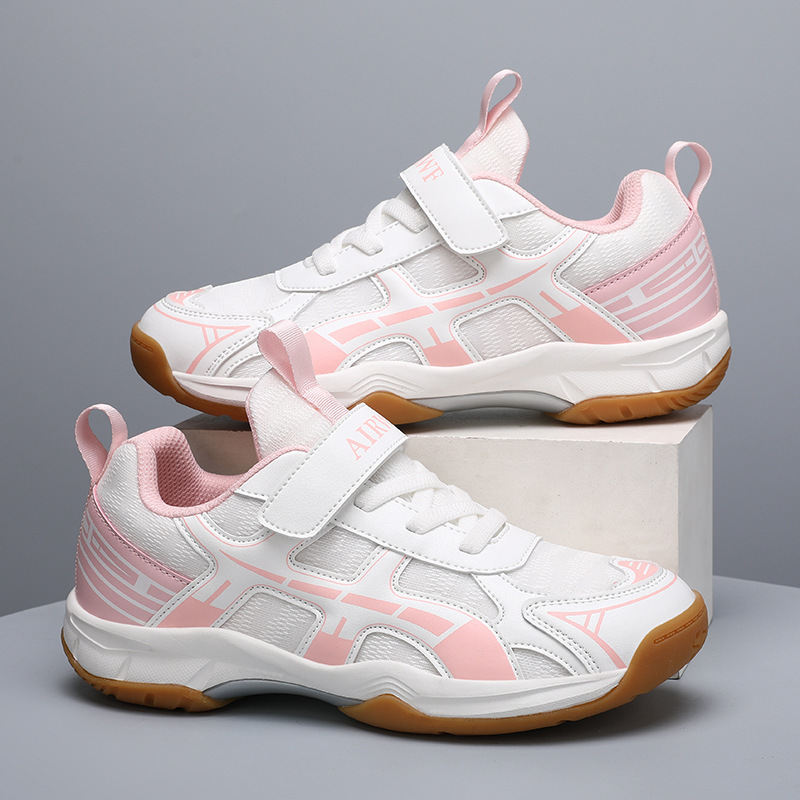 Carefully Selected Factory Direct Sales Children's Sports Shoes Student Badminton Girls Mesh Breathable Table Tennis Cross-Border Tennis Shoes