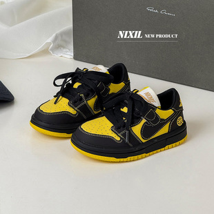2025 New Autum Kidsren's Shoes Aj Fashion Versatile Boys' Casual Shoes Color Matching Low-Top Girls' Sports Sneakers