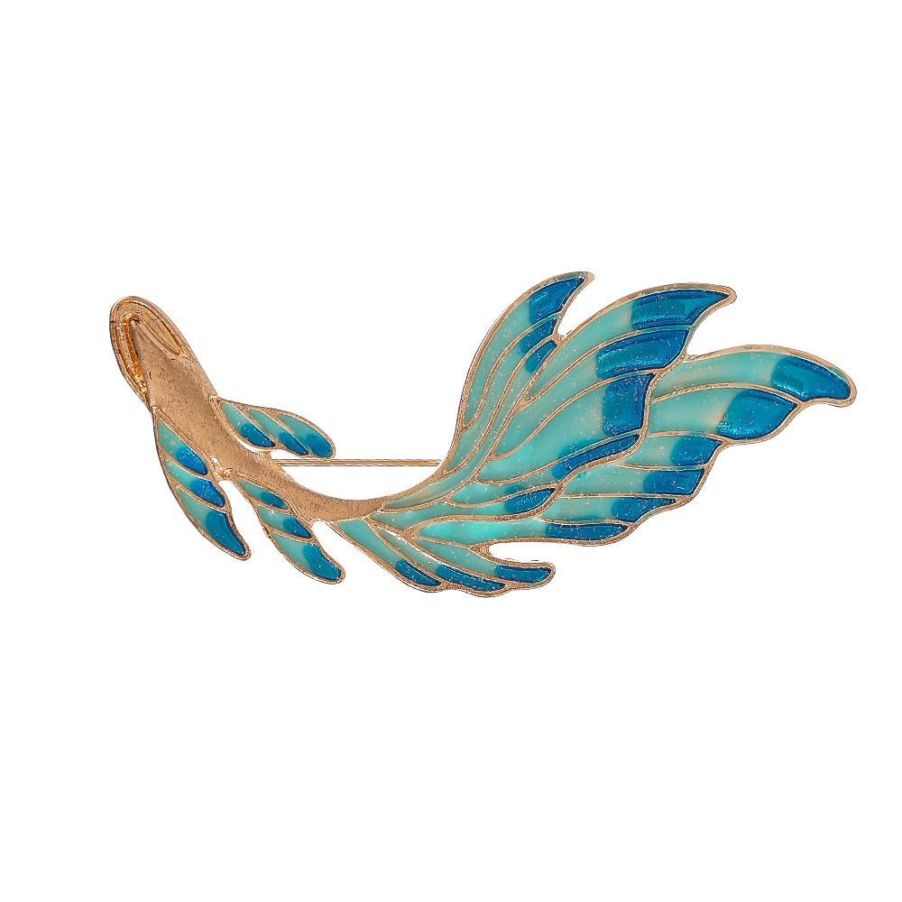 Goldfish Gradient Brooch, Colorful Painted Elf Pin For Clothes_voghion.com