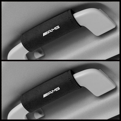 Sürətlər qutusu və əl tormozu başlıqları, door handle protective cover car - mercedes-benz-amg-black-suede-pull-gloves-pair