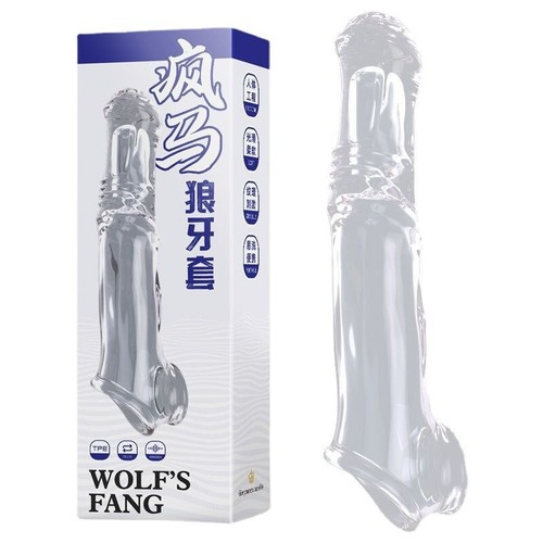 Crazy horse wolf braces for men, lengthened and thickened penis condoms, vibrating condoms, crystal condoms, adult sex toys