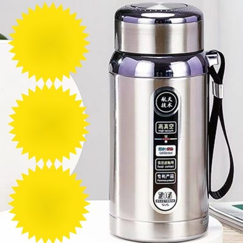 大容量医院级不锈钢保温水杯男女便携户外运动水杯矮胖保温杯