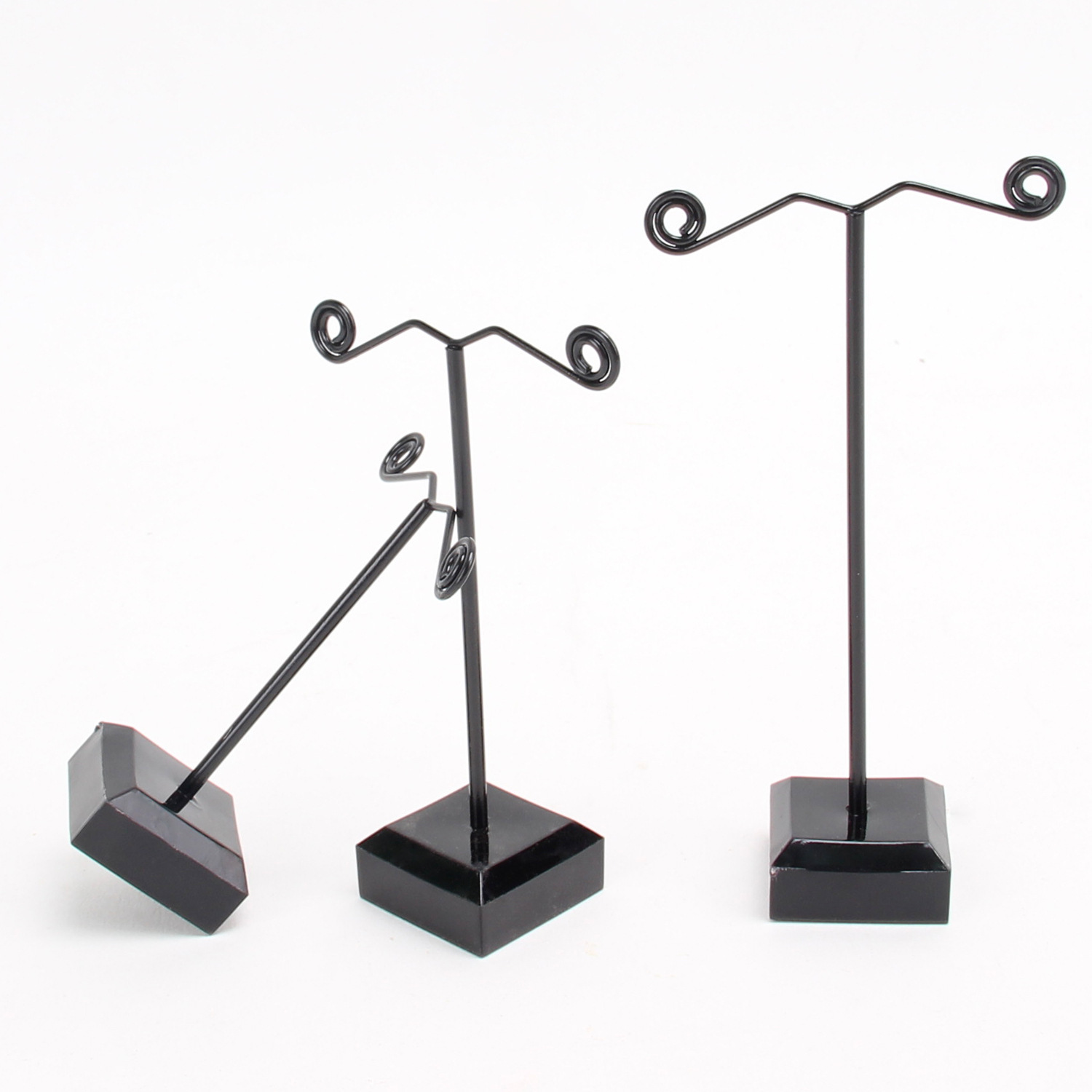 Tonvic Metal Earring Rack Acrylic Three-Piece Set of Earrings Earrings Display Rack Jewelry Rack Necklace Rack Wholesale