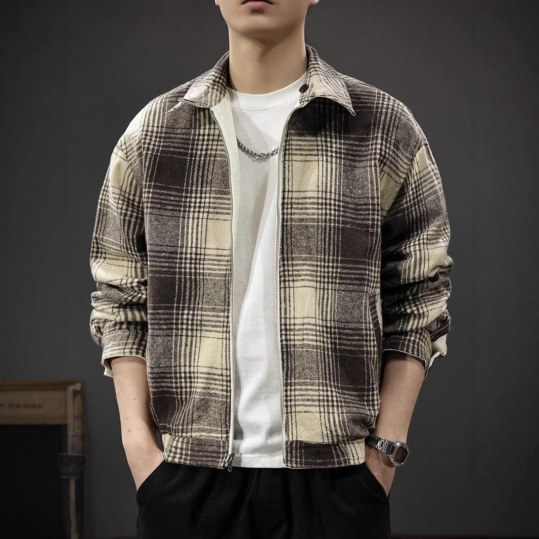 Spring double-sided men's retro universal jacket for leisure
