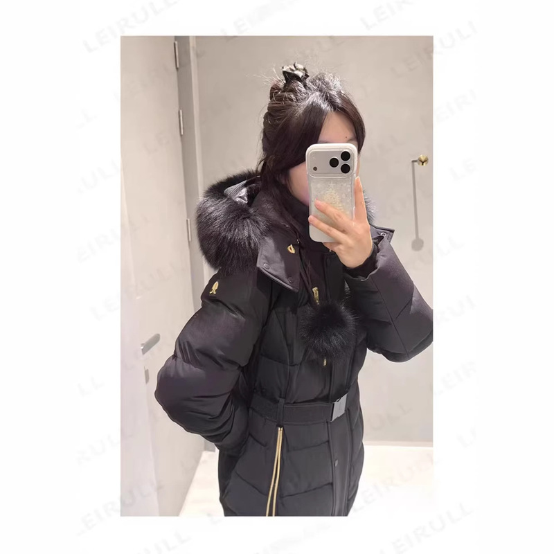 Little Scissors Gold Label Black Gold Goose down Jacket Fox Fur Collar 90% White Goose down Waist-Cinched down Jacket Correct Version Little Scissors Gold Label Black Gold Goose down Jacket Fox Fur Collar 90% White Goose down Waist-Cinched down Jacket Correct Version
