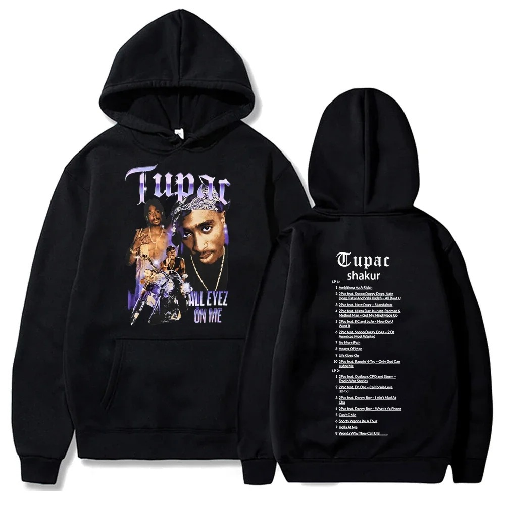 Tupac Hoodies 2pac Sweatshirts Rapper Printed Hoodie Setwear