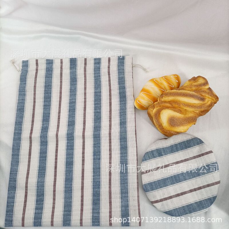 Manufacturer Wholesale French Baguette Storage Drawstring Bags Striped Bread Bags Food-Grade Tpu Beeswax Packaging Bags