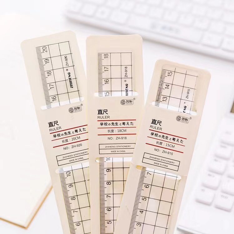 Creative Minimalist Unbranded Ruler Transparent Grid Acrylic Plastic Ruler Notebook Graduation Set Ruler for Students