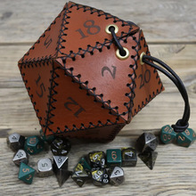 亚马逊LEATHER DICE BAG 多边行收纳包骰子包地下城筛子收纳袋