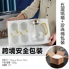 2L wooden cover diamond pot - 1 pot and 4 cups in gift box (exclusive for cross-border)