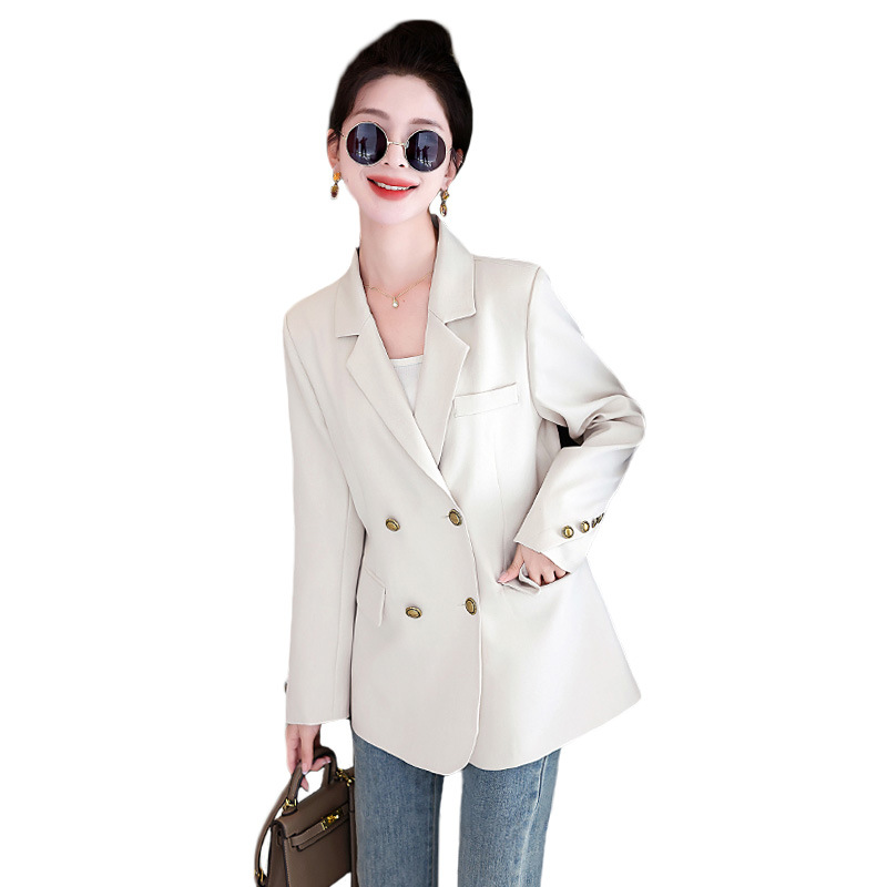 2024 spring new women's clothing Korean-style elegant slimming double-row suit jacket top R702