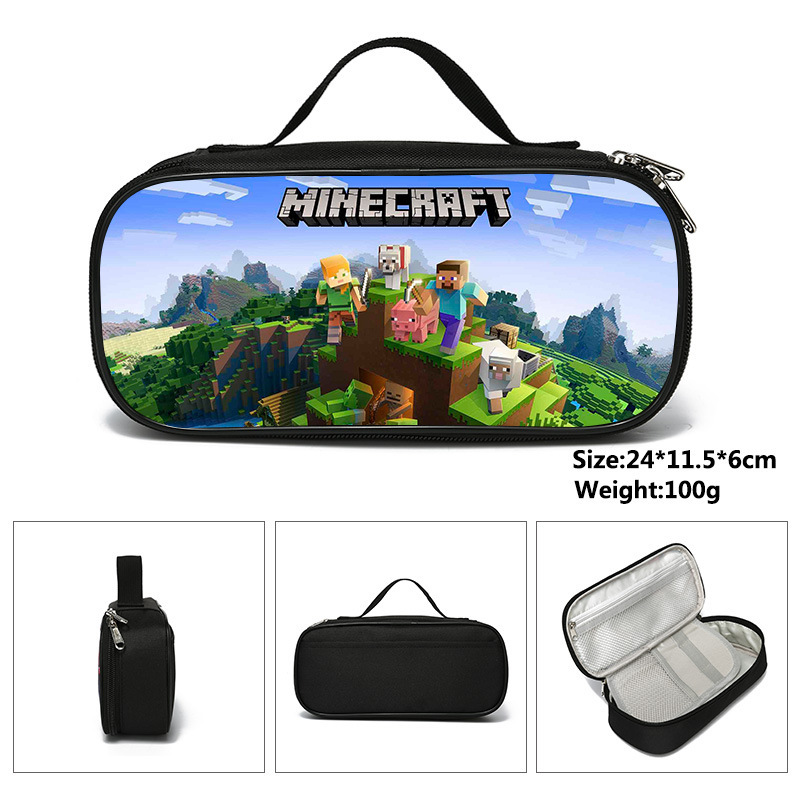 Spot estuche para lápices de dibujos animados My World mincraft estuche para lápices para estudiantes de primaria y secundaria image 4