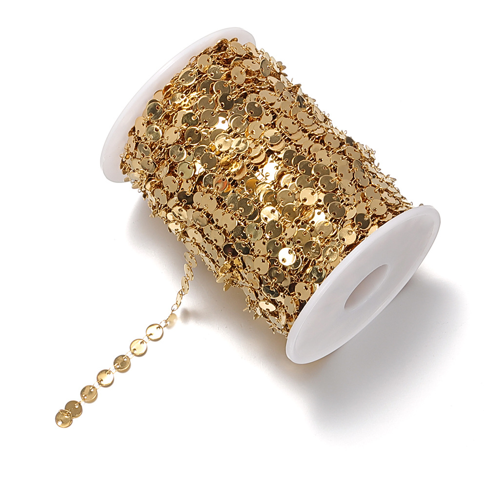 手链diy材料圆形亮片链 手链项链不锈钢链子diy手链制作