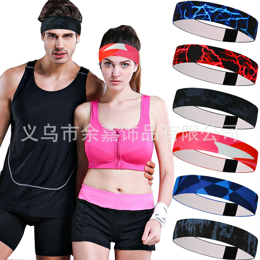 New Men's and Women's Korean-style Fashion Lightweight Sweat-absorbent Running Fitness Hip-hop Yoga Sports Hair Band Headband