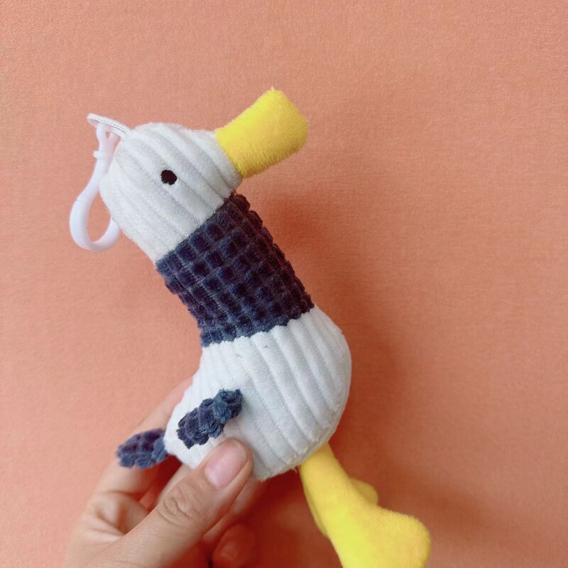 Customized Cute Duck Internet Celebrity Plush Doll Key Pendant Cartoon Duck Ugly Cute Doll Best Friend Backpack Buckle