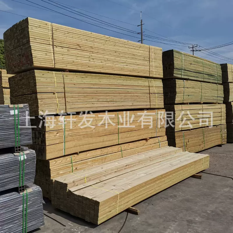防腐木板材户外木地板实木建筑木方庭院护栏扶手古建凉亭长廊木料