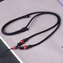 手工编织高品质原矿朱砂吊坠挂绳简约挂脖绳子男女款项链绳批发