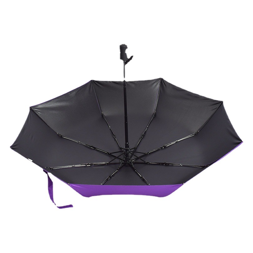 Paraguas de vinilo de protección solar completamente automático en stock logotipo imprimible al por mayor paraguas plegable paraguas de sol paraguas triple