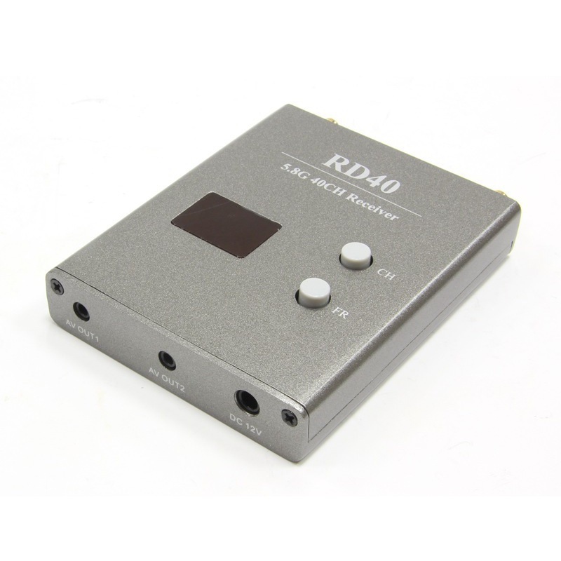 RD40 5.8G 40CH无线音视频分集 图传接收机 双天线 高灵敏 FPV