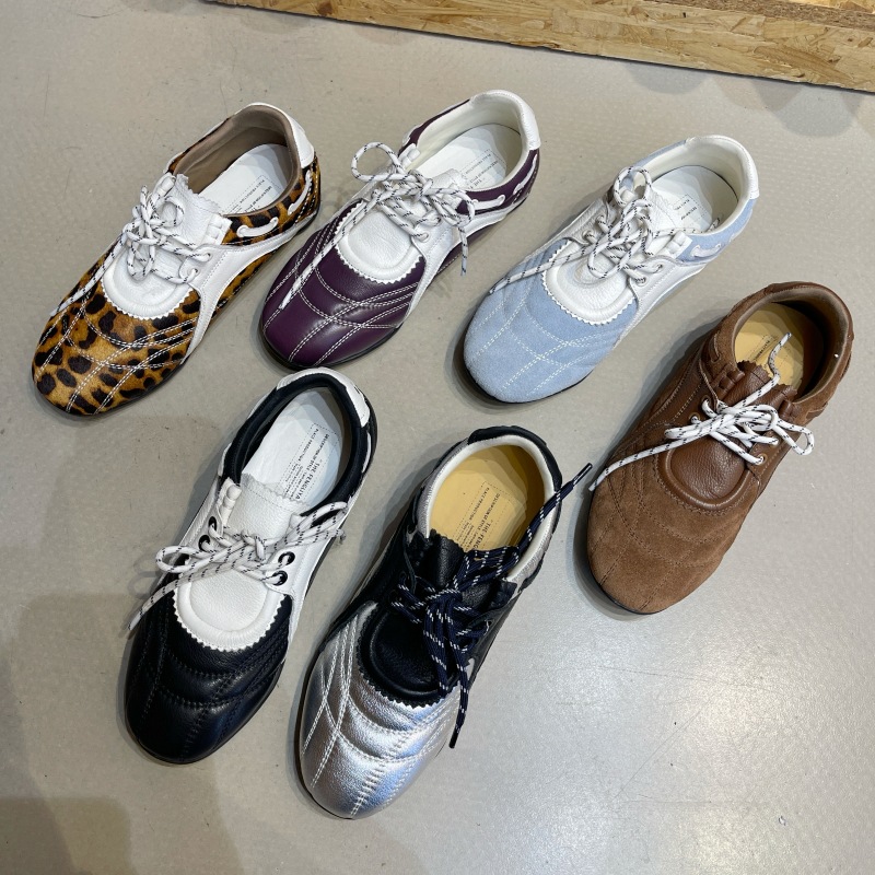 first layer of cowhide! Maillard Racing Shoes 2025 Leather Lace-up Soft Sole Shoes Sports Leisure German Training Shoes for Women
