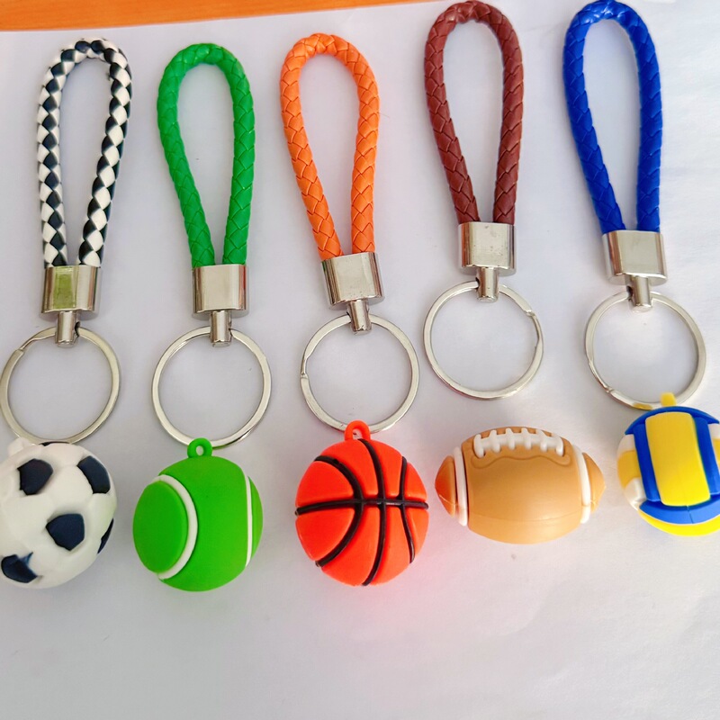 Directly from the manufacturer: Football, basketball, volleyball, baseball, tennis keychains, cute trendy pendants, PVC resin key chains Directly from the manufacturer: Football, basketball, volleyball, baseball, tennis keychains, cute trendy pendants, PVC resin key chains