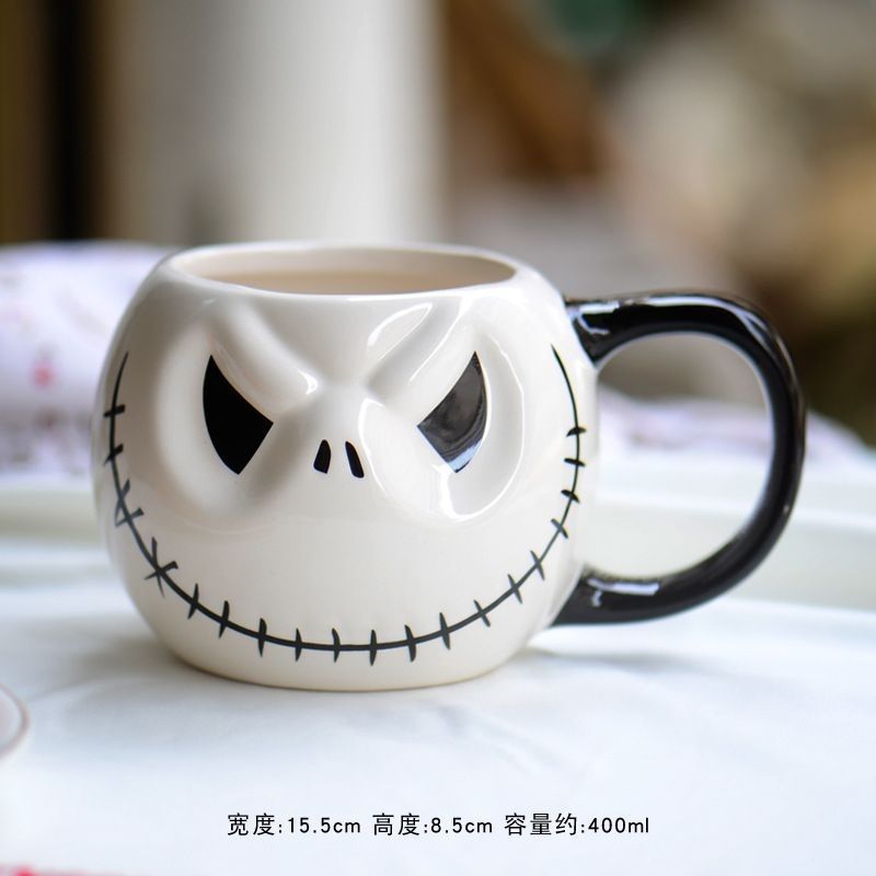 Jack creativo tazas de cerámica nicho ins tazas de alto valor facial personalidad regalo de cumpleaños dibujos animados nueva taza de agua