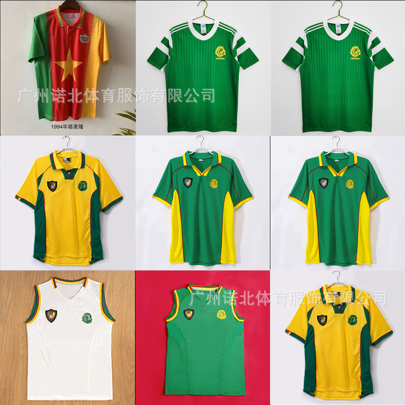 Retro Cameroon Jersey Short-Sleeved Adult Football Uniform Long-Sleeved Jersey Classic Style Cross-Border Shipping Retro Cameroon Jersey Short-Sleeved Adult Football Uniform Long-Sleeved Jersey Classic Style Cross-Border Shipping
