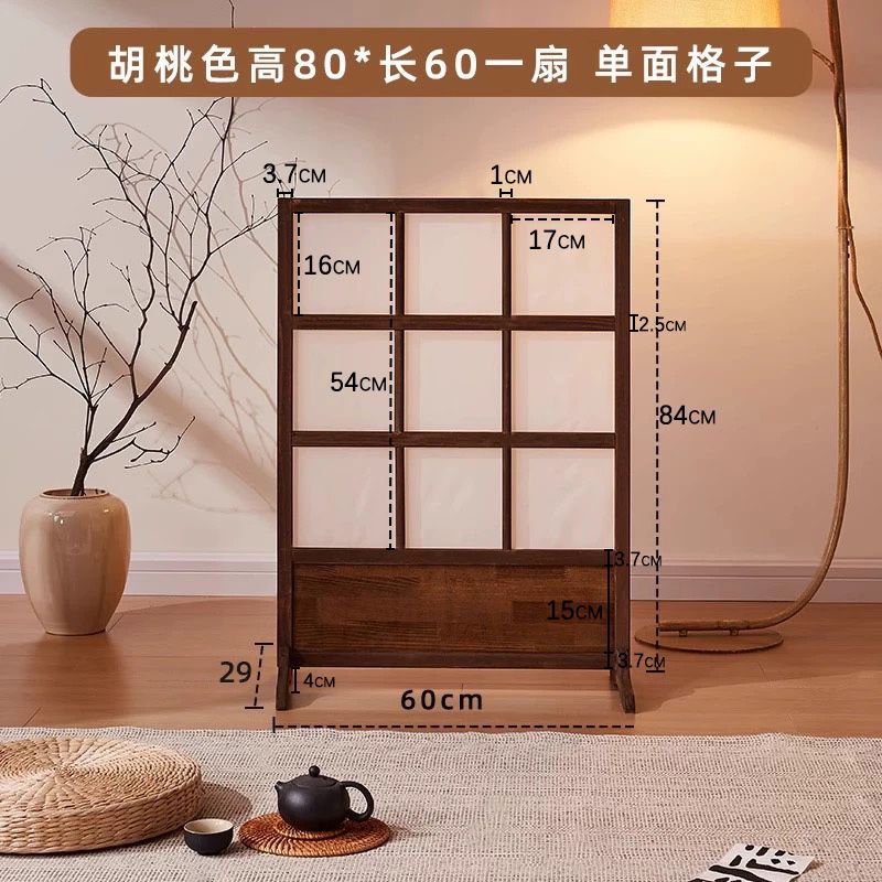 新しい中国風スクリーンレトロパーティションリビングルーム無垢材折りたたみシンプルなB&B寝室ブロック厚いフレーム折りたたみスクリーン