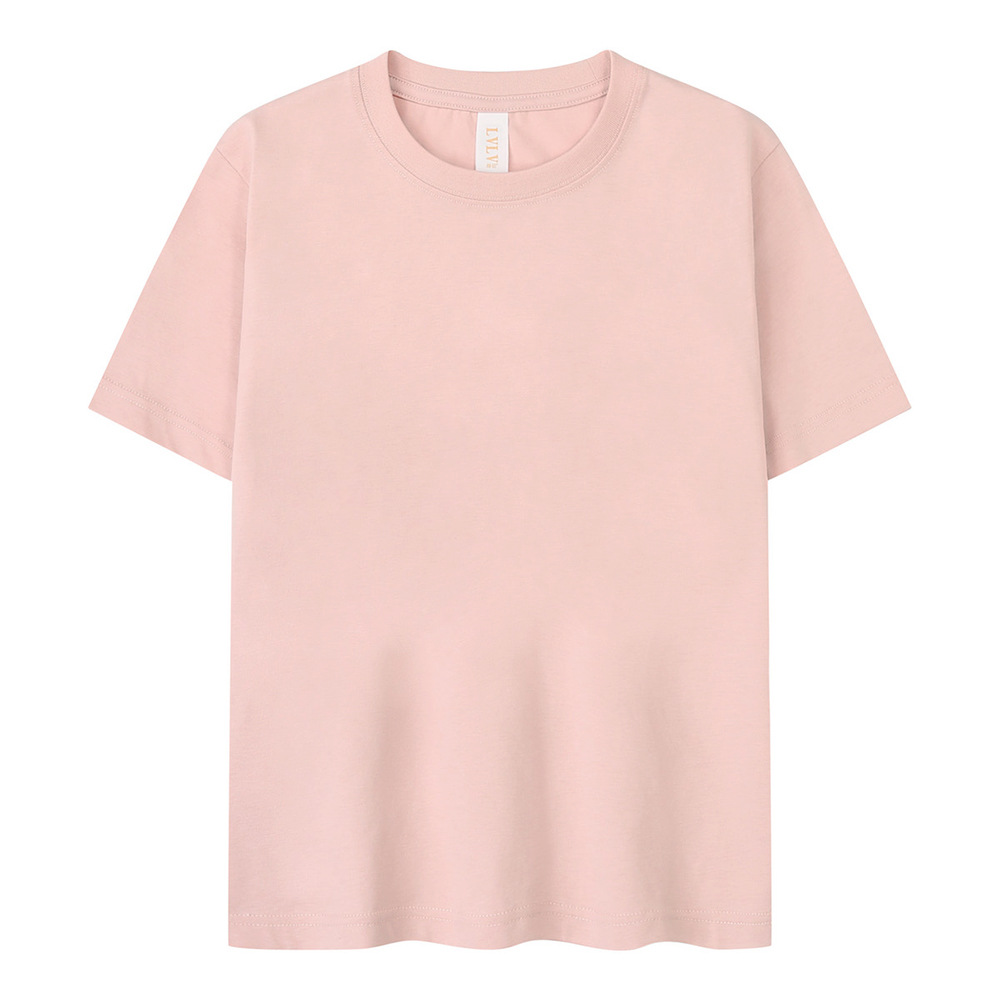 Ropa infantil de verano refrescante transpirable jardín de infantes de algodón cuello redondo manga corta personalizada camiseta de campamento de verano para niños logotipo personalizado