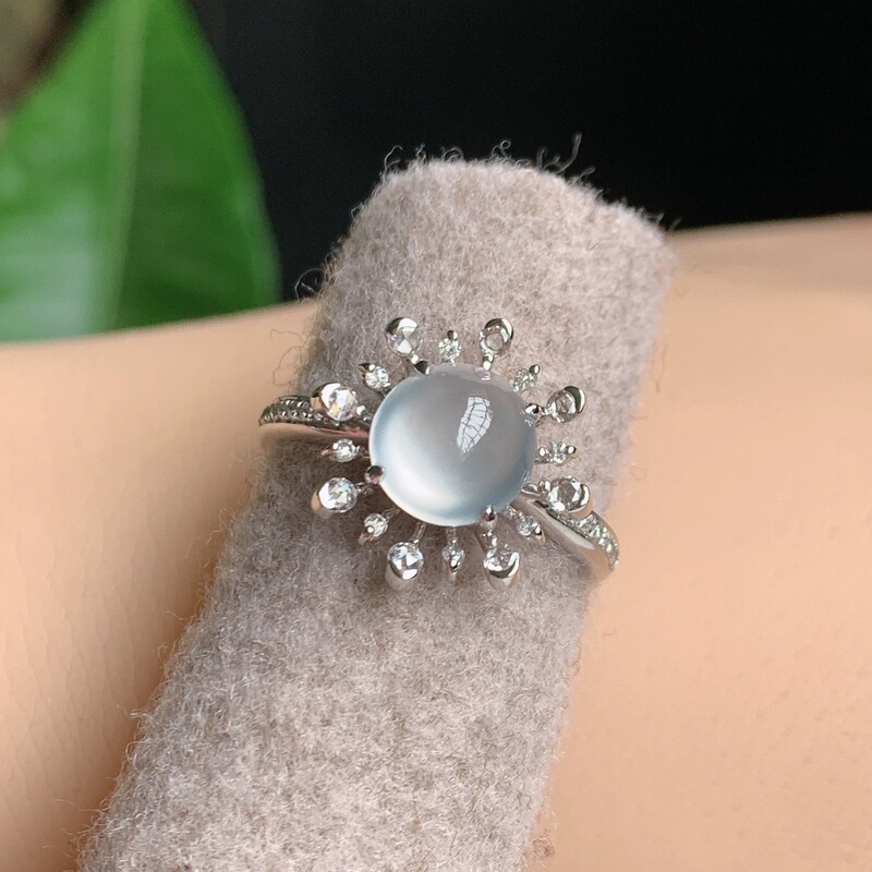 New Chinese-style Sunflower Imitation Waterstone Ring High-end Fashionable All-match Index Finger Opening Simple and Exquisite Jewelry New Chinese-style Sunflower Imitation Waterstone Ring High-end Fashionable All-match Index Finger Opening Simple and Exquisite Jewelry